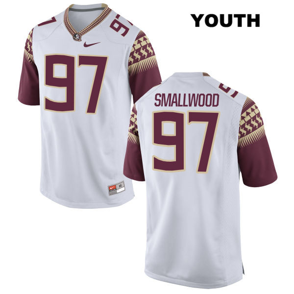 Youth NCAA Nike Florida State Seminoles #97 Isaiah Smallwood College White Stitched Authentic Football Jersey KUM0269LG